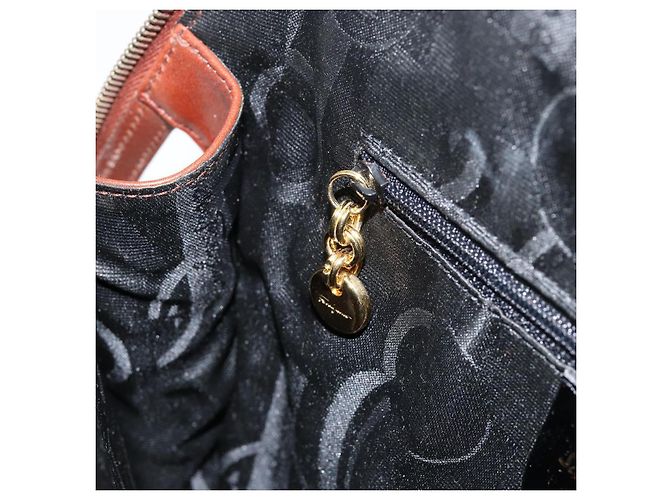 Borsa a mano Salvatore Ferragamo in pelle 2 in 1 marrone oro Auth 151957 - vista 21
