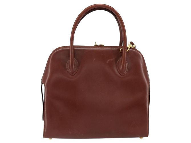 Borsa a mano Salvatore Ferragamo in pelle 2 in 1 marrone oro Auth 151957 - vista 3