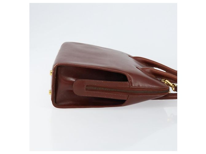 Borsa a mano Salvatore Ferragamo in pelle 2 in 1 marrone oro Auth 151957 - vista 4