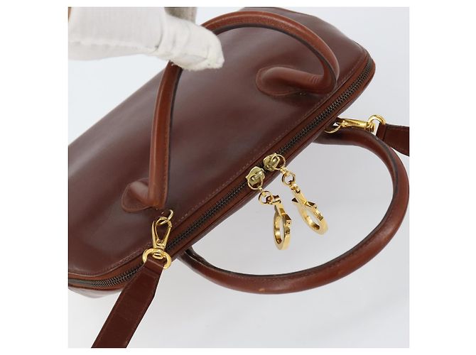 Borsa a mano Salvatore Ferragamo in pelle 2 in 1 marrone oro Auth 151957 - vista 6