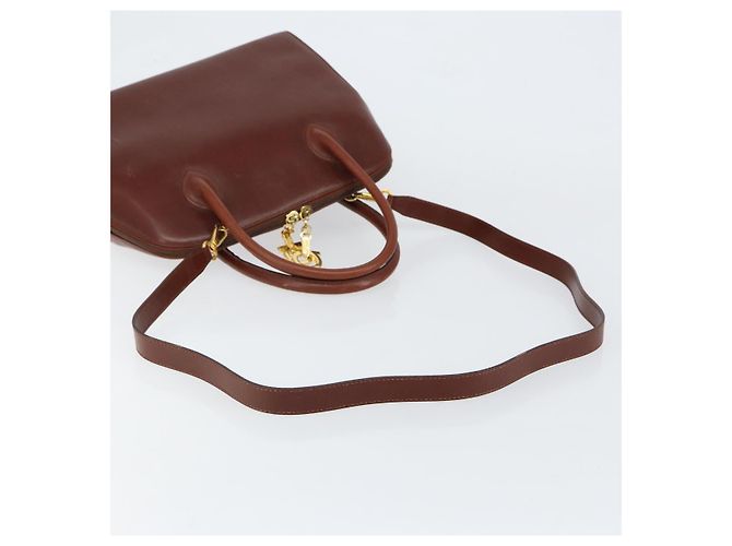 Borsa a mano Salvatore Ferragamo in pelle 2 in 1 marrone oro Auth 151957 - vista 9