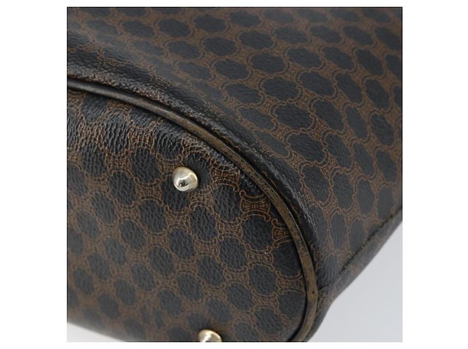 Céline Borsa tote in tela Macadam CELINE in pelle PVC nera e oro Auth ep11721 Nero D'oro - vista 10