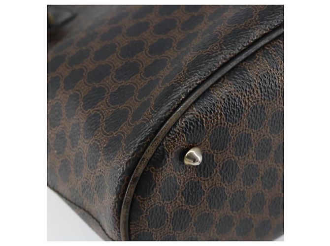 Céline Borsa tote in tela Macadam CELINE in pelle PVC nera e oro Auth ep11721 Nero D'oro - vista 11