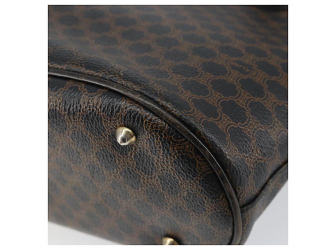 Céline Borsa tote in tela Macadam CELINE in pelle PVC nera e oro Auth ep11721 Nero D'oro - vista 12