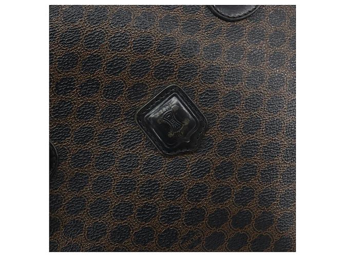 Céline Borsa tote in tela Macadam CELINE in pelle PVC nera e oro Auth ep11721 Nero D'oro - vista 15