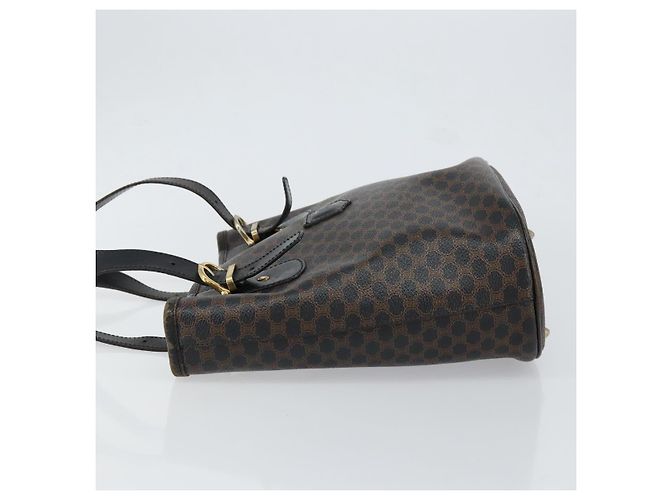 Céline Borsa tote in tela Macadam CELINE in pelle PVC nera e oro Auth ep11721 Nero D'oro - vista 5