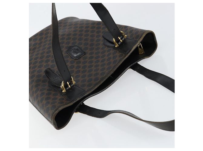 Céline Borsa tote in tela Macadam CELINE in pelle PVC nera e oro Auth ep11721 Nero D'oro - vista 6