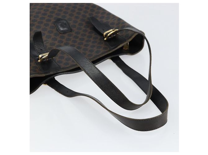 Céline Borsa tote in tela Macadam CELINE in pelle PVC nera e oro Auth ep11721 Nero D'oro - vista 7