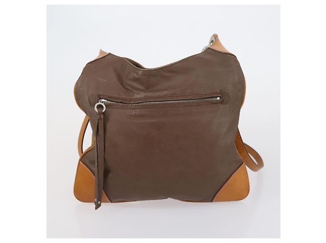 Borsa a Spalla Salvatore Ferragamo Burberry in Pelle 4 Pezzi Nero Marrone Auth bs30527 - vista 14