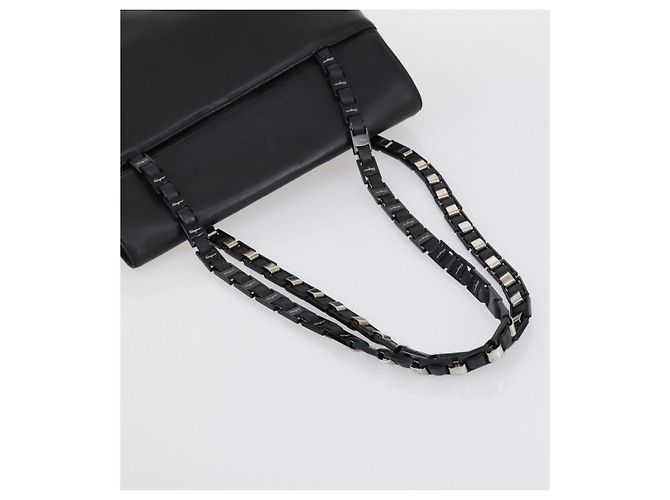 Borsa a Spalla Salvatore Ferragamo Burberry in Pelle 4 Pezzi Nero Marrone Auth bs30527 - vista 22