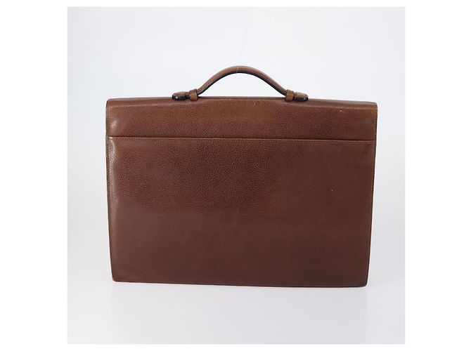 Borsa a Spalla Salvatore Ferragamo Burberry in Pelle 4 Pezzi Nero Marrone Auth bs30527 - vista 3