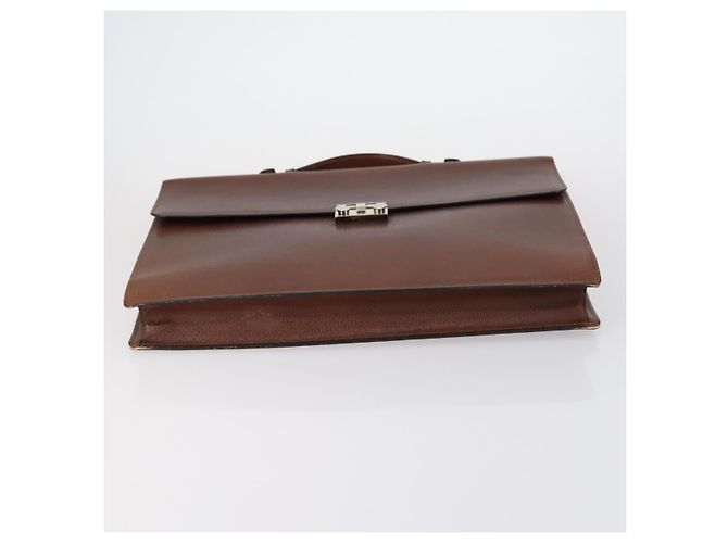 Borsa a Spalla Salvatore Ferragamo Burberry in Pelle 4 Pezzi Nero Marrone Auth bs30527 - vista 6