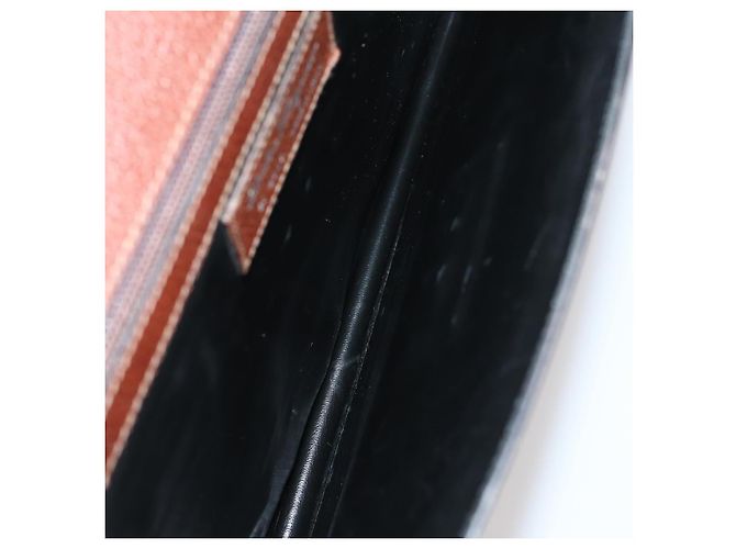 Borsa a Spalla Salvatore Ferragamo Burberry in Pelle 4 Pezzi Nero Marrone Auth bs30527 - vista 7