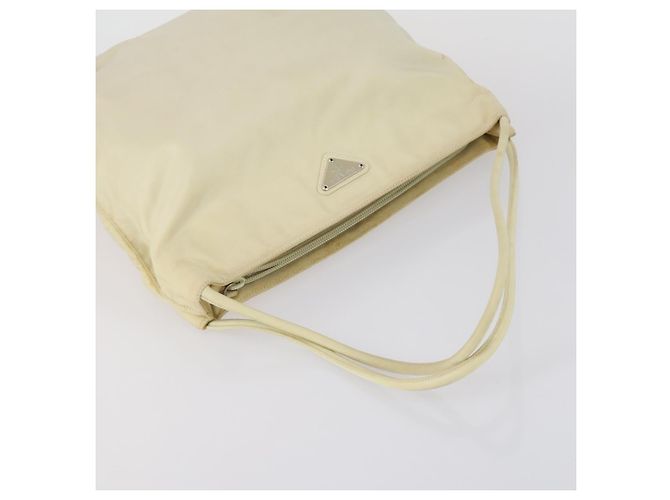 Borsa Tote PRADA in nylon e pelle 3 pezzi beige e nera Auth bs30533 Nero - vista 19