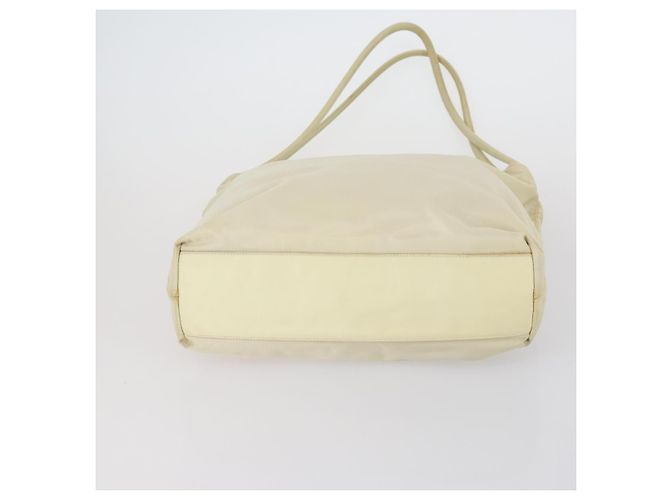 Borsa Tote PRADA in nylon e pelle 3 pezzi beige e nera Auth bs30533 Nero - vista 21