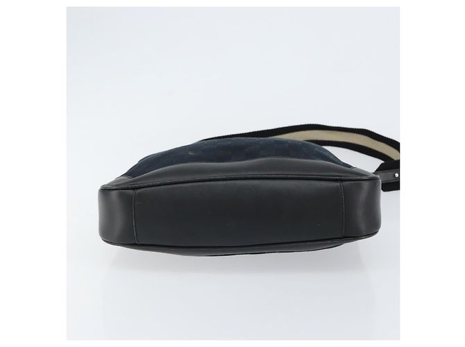 Bolsa de Ombro em Lona GG Gucci Bamboo 2way Preta Prata 001 4095 Auth ep11959 Preto - vista 11