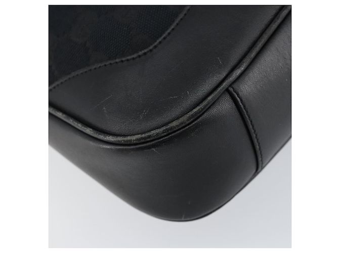 Bolsa de Ombro em Lona GG Gucci Bamboo 2way Preta Prata 001 4095 Auth ep11959 Preto - vista 15