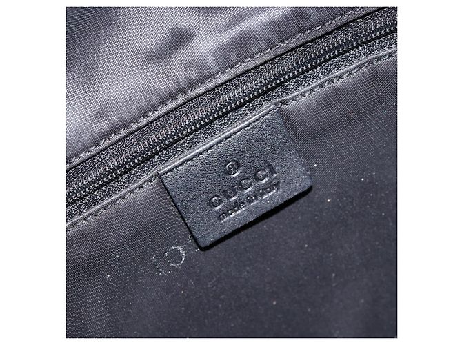 Bolsa de Ombro em Lona GG Gucci Bamboo 2way Preta Prata 001 4095 Auth ep11959 Preto - vista 16
