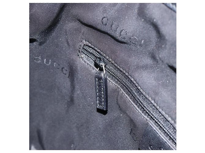 Bolsa de Ombro em Lona GG Gucci Bamboo 2way Preta Prata 001 4095 Auth ep11959 Preto - vista 20