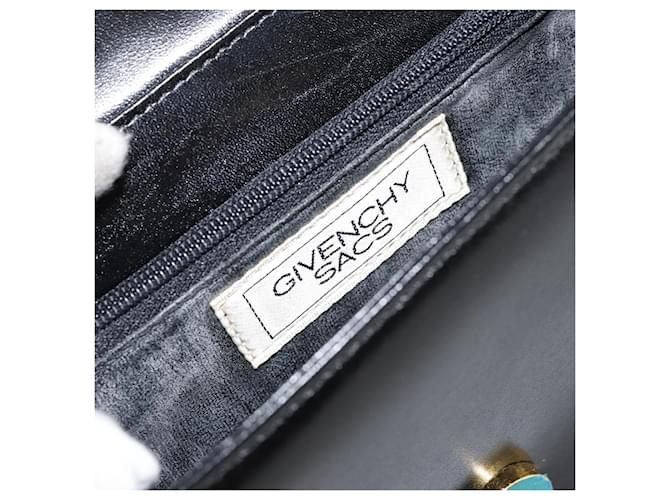 Borsa a mano GIVENCHY in pelle nera e oro Auth 151826 Nero D'oro - vista 16