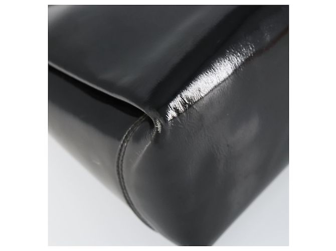 Borsa a Mano GUCCI Smalto Nero Oro Auth ep11740 D'oro - vista 11