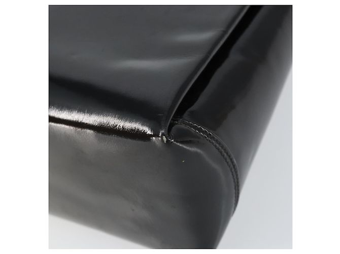 Borsa a Mano GUCCI Smalto Nero Oro Auth ep11740 D'oro - vista 12