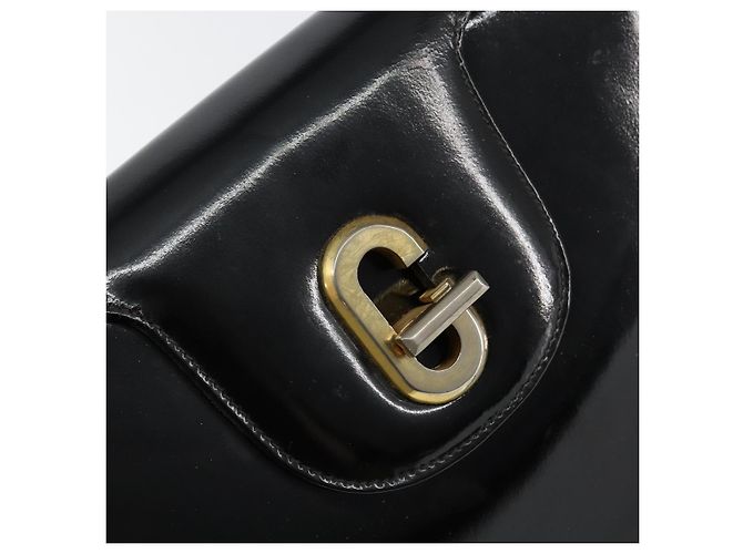 Borsa a Mano GUCCI Smalto Nero Oro Auth ep11740 D'oro - vista 14