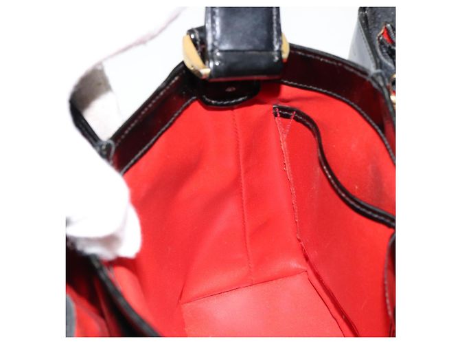 Borsa a Mano GUCCI Smalto Nero Oro Auth ep11740 D'oro - vista 18