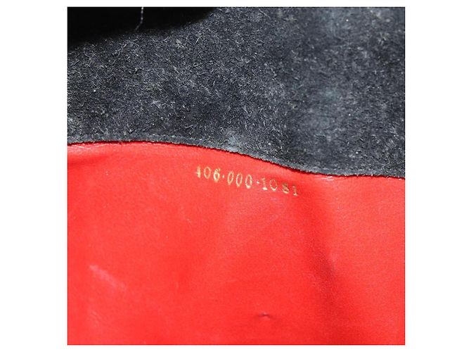 Borsa a Mano GUCCI Smalto Nero Oro Auth ep11740 D'oro - vista 23