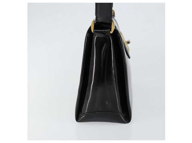 Borsa a Mano GUCCI Smalto Nero Oro Auth ep11740 D'oro - vista 5