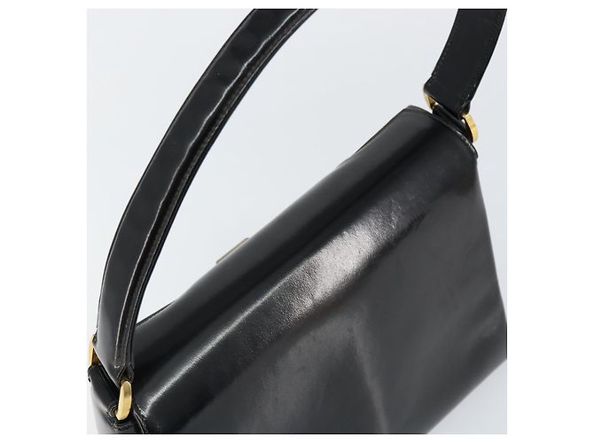 Borsa a Mano GUCCI Smalto Nero Oro Auth ep11740 D'oro - vista 6