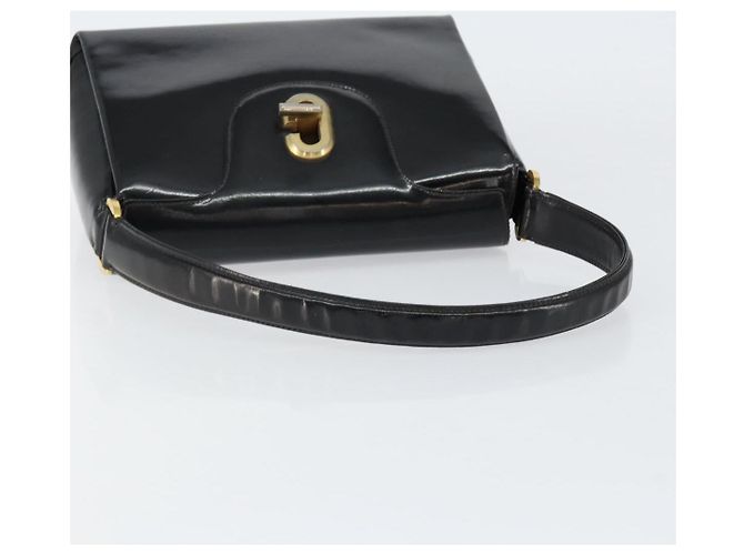Borsa a Mano GUCCI Smalto Nero Oro Auth ep11740 D'oro - vista 7