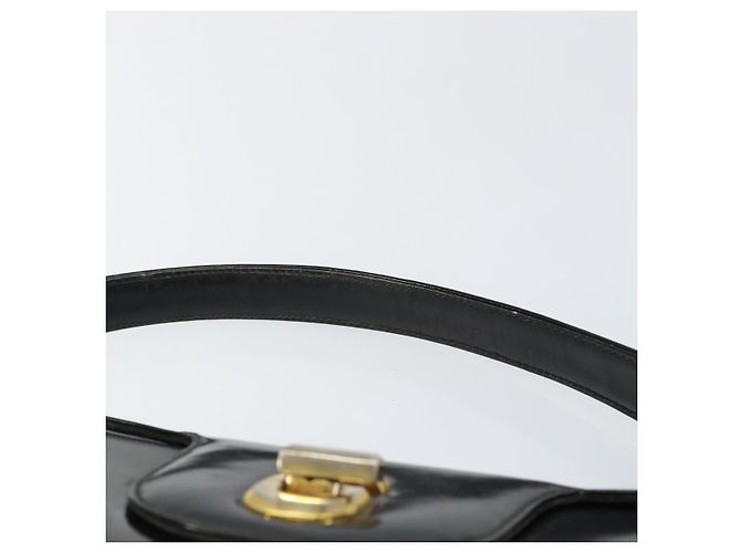 Borsa a Mano GUCCI Smalto Nero Oro Auth ep11740 D'oro - vista 8