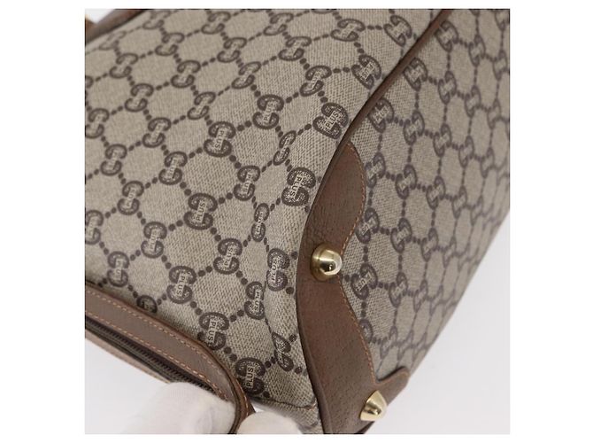 Gucci Borsa Boston GG Plus Supreme in PVC beige e oro Auth ep11970 D'oro - vista 10
