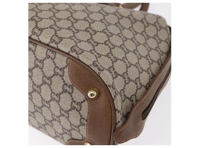 Gucci Borsa Boston GG Plus Supreme in PVC beige e oro Auth ep11970 D'oro - vista 11