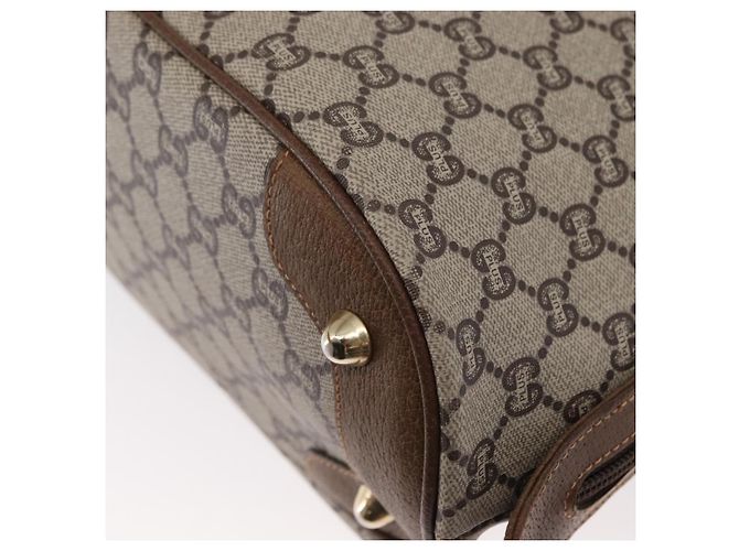 Gucci Borsa Boston GG Plus Supreme in PVC beige e oro Auth ep11970 D'oro - vista 13