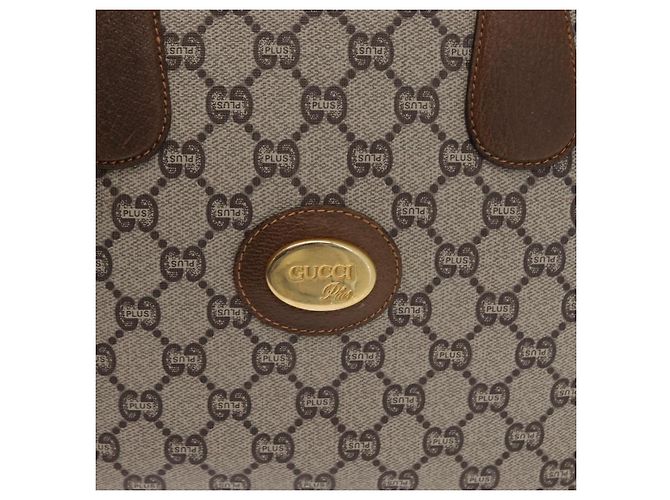 Gucci Borsa Boston GG Plus Supreme in PVC beige e oro Auth ep11970 D'oro - vista 15