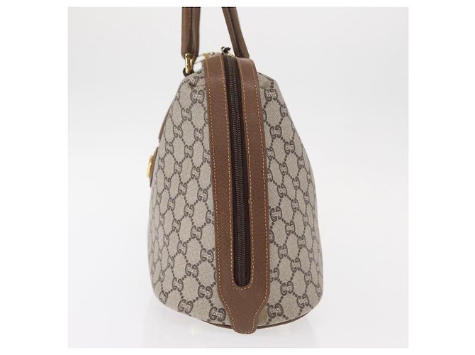 Gucci Borsa Boston GG Plus Supreme in PVC beige e oro Auth ep11970 D'oro - vista 4