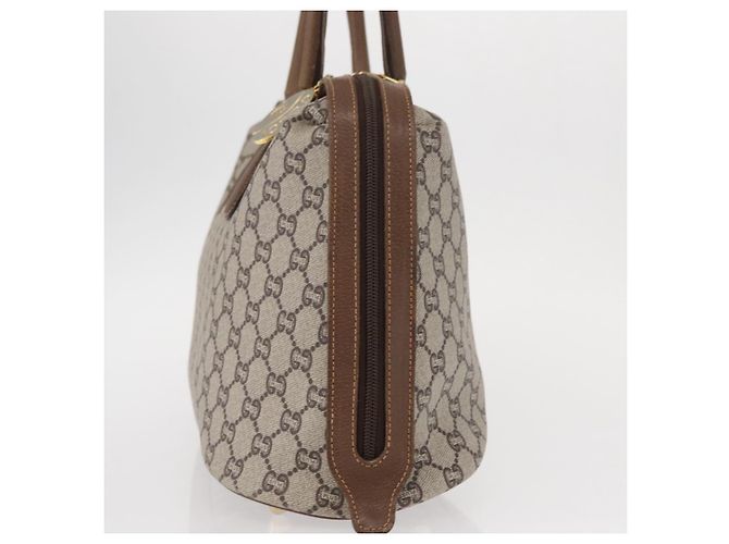 Gucci Borsa Boston GG Plus Supreme in PVC beige e oro Auth ep11970 D'oro - vista 5