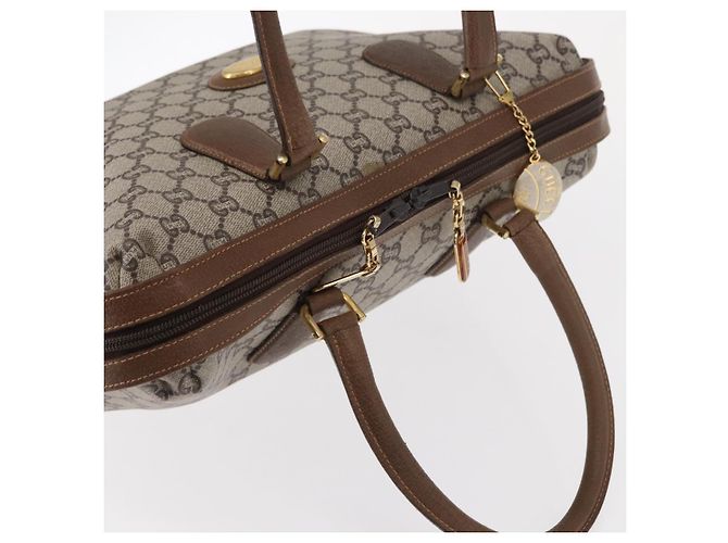 Gucci Borsa Boston GG Plus Supreme in PVC beige e oro Auth ep11970 D'oro - vista 6