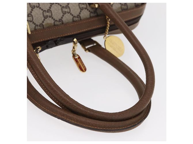 Gucci Borsa Boston GG Plus Supreme in PVC beige e oro Auth ep11970 D'oro - vista 7