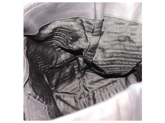 Borsa a Spalla in Pelle PRADA Argento Auth 147780 - vista 20