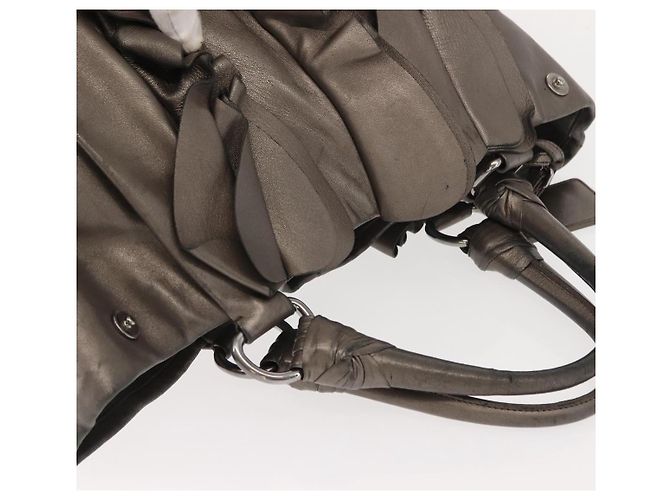Borsa a Spalla in Pelle PRADA Argento Auth 147780 - vista 6
