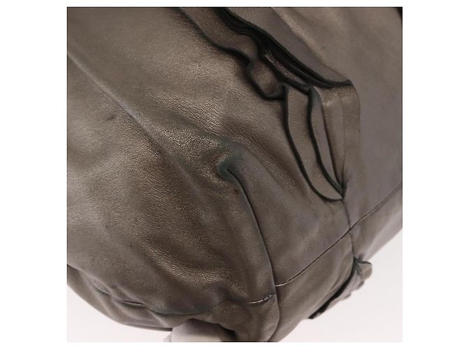 Borsa a Spalla in Pelle PRADA Argento Auth 147780 - vista 8