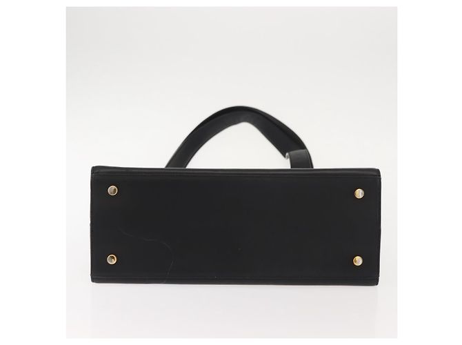Borsa a Spalla Gancini in Pelle Nera e Oro Salvatore Ferragamo Auth 150293 Nero D'oro - vista 9