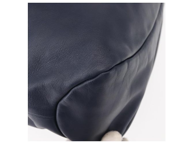 Borsa Tote Vala in pelle blu navy e oro Auth 145957 di Salvatore Ferragamo D'oro - vista 15