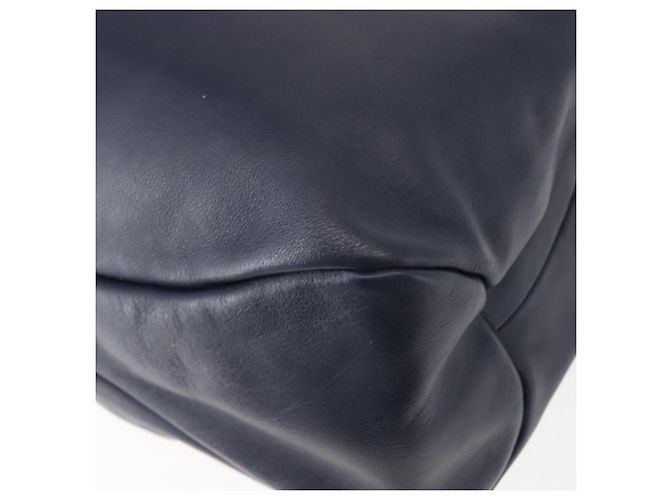 Borsa Tote Vala in pelle blu navy e oro Auth 145957 di Salvatore Ferragamo D'oro - vista 16