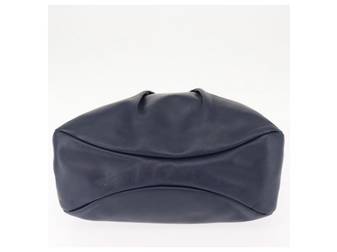 Borsa Tote Vala in pelle blu navy e oro Auth 145957 di Salvatore Ferragamo D'oro - vista 5