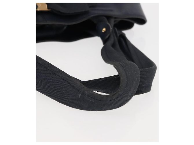 Borsa Tote Vala in pelle blu navy e oro Auth 145957 di Salvatore Ferragamo D'oro - vista 7