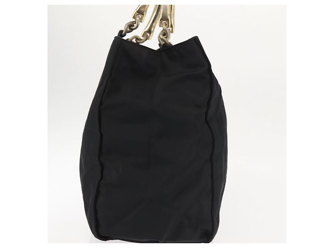 PRADA Borsa a mano in nylon metal nero oro Auth ti3459 D'oro - vista 4